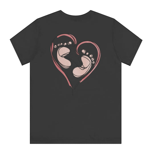 Heart Shaped Baby Footprints Design T-Shirt product type