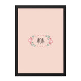 Mom Floral Wall Art, Mother's Day Gift, Floral MOM Decor, Nursery Wall Decor, Pink Floral Art, Mothers Day Wall Art, Mom Gift Idea - Tawshia