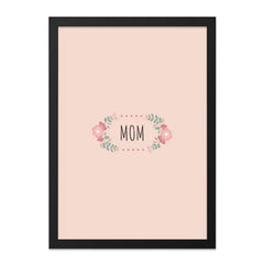 Mom Floral Wall Art, Mother's Day Gift, Floral MOM Decor, Nursery Wall Decor, Pink Floral Art, Mothers Day Wall Art, Mom Gift Idea - Tawshia