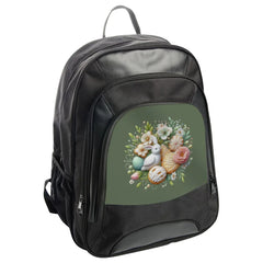 Easter Bunny Backpack, Floral Backpack, Cute Bunny Art, Spring Backpack, Easter Egg Design, Unique Backpack, Gift Idea - Tawshia