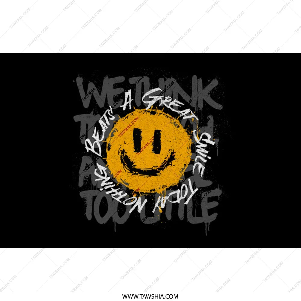 Smile Face Vintage Graphic Design Polyester product