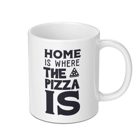 Pizza Lover Mug, Home Is Where The Pizza Is, Funny Coffee Mug, Pizza Gift Idea, Foodie Gift, Cute Mug, Novelty Mug, Gift for Pizza Fanatic - Tawshia