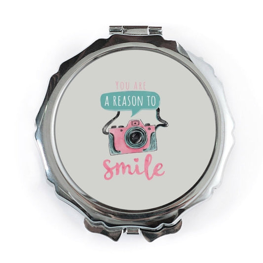 You Are A Reason To Smile, Camera Pocket Mirror, Cute Pocket Mirror, Gift for Photographer, Inspirational Mirror, Pocket Mirror - Tawshia