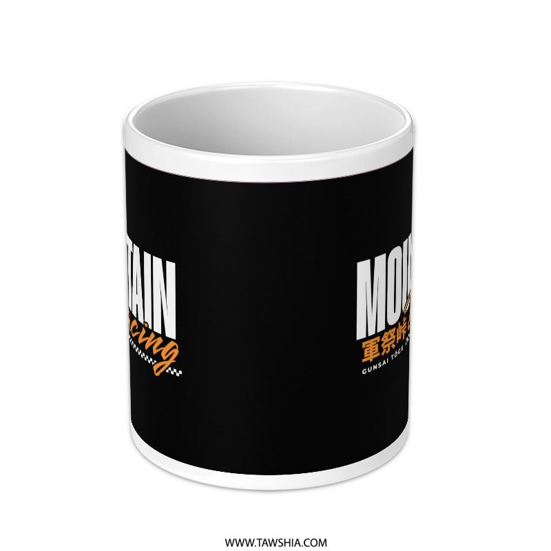 Mountain Climbing Design Black White Mug product type