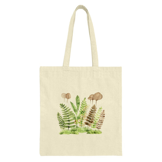 Watercolor Fern Tote Bag, Botanical Art Bag, Nature Lover Gift, Forest Ferns, Leaf Print Tote Bag, Earthy Tote Bag, Unique Design Tote Bag - Tawshia