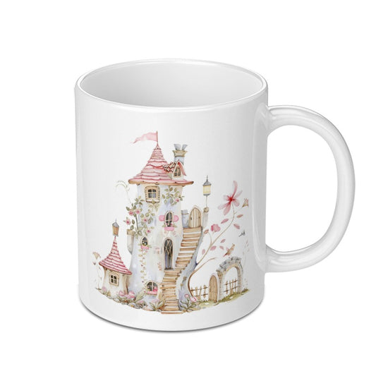 Fairy Tale Mug, Watercolor Castle Coffee Mug, Fantasy House Gift, Whimsical Home Decor, Unique Tea Mug - Tawshia