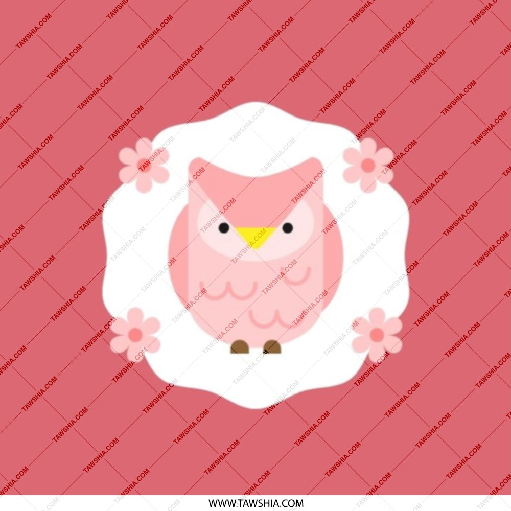 Cute Pink Owl Pocket Mirror, Floral Design, Travel Mirror, Unique Gift, Handbag Accessory, Owl Lover Gift, Bird Pocket Mirror - Tawshia