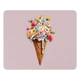 Ice Cream Cone with Floral Design Mouse Pad product