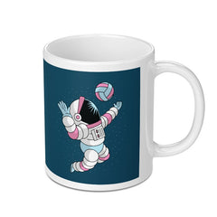 Astronaut Spiking Volleyball Art Design Mug product