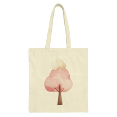 Pink Watercolor Tree Tote Bag, Aesthetic Reusable Shopping Bag, Cute Art Print Tote, Pastel Color Eco Bag, Stylish Grocery Bag - Tawshia