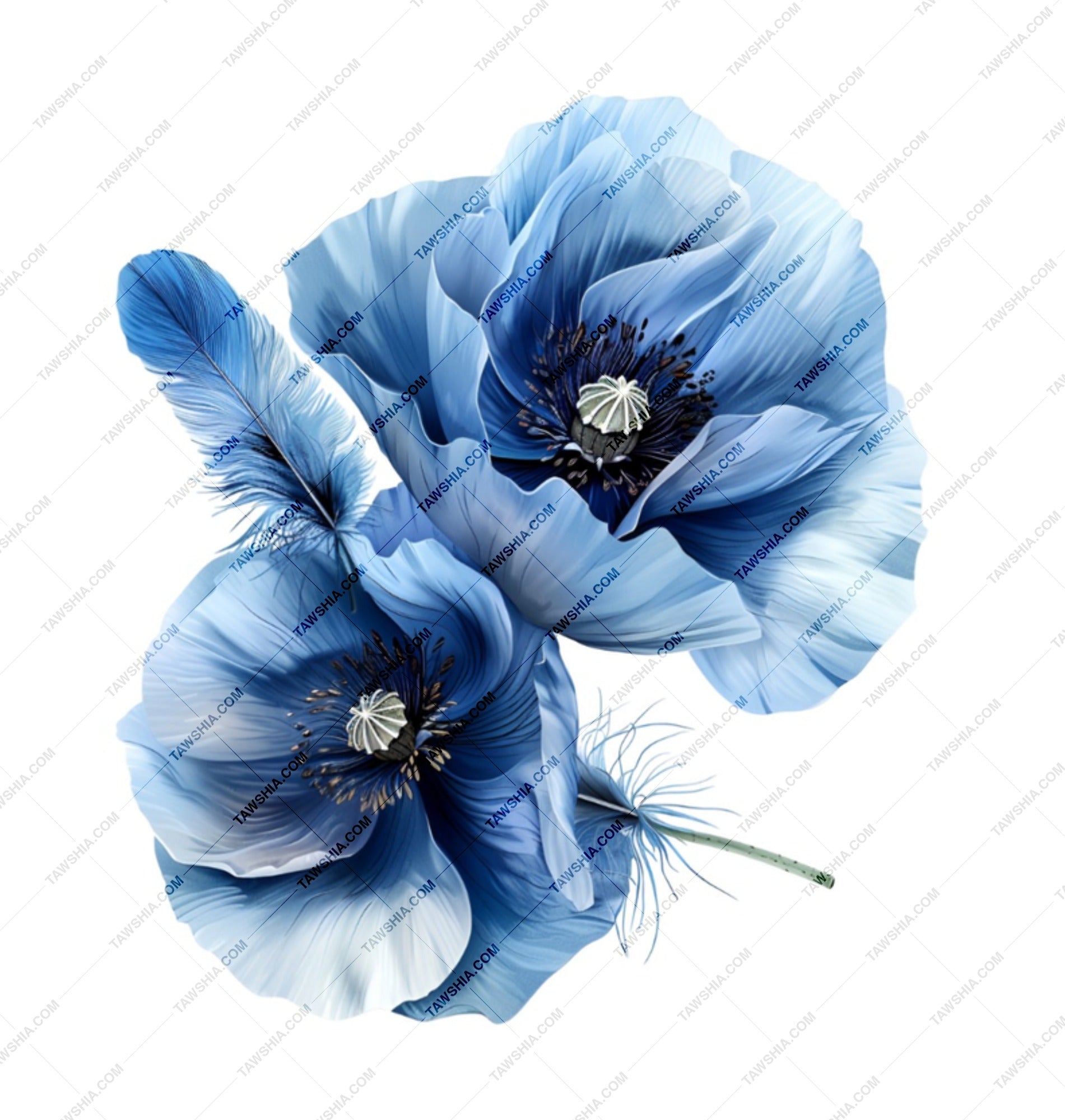 Blue Poppy Mug, Floral Mug, Flower Mug, Botanical Mug, Nature Mug, Coffee Mug, Tea Mug, Gift Idea, Home Decor, Beautiful Mug - Tawshia