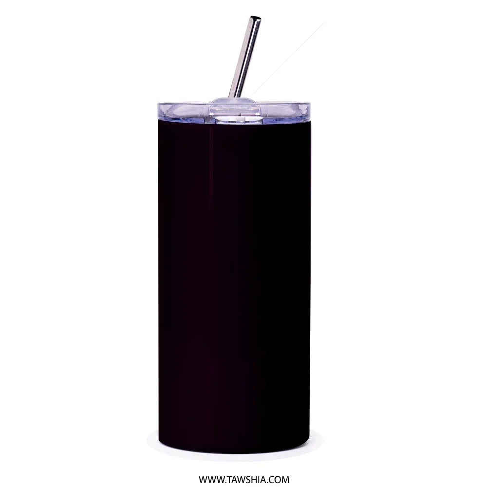 Sleek Black Tumbler with Straw Stylish Drinkware product