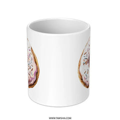 Donut Mug, Sprinkled Donut, Foodie Gift, Sweet Treat Mug, Dessert Lover Gift, Coffee Mug, Donut Lover Present, Ceramic Mug - Tawshia