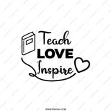 Teacher Pocket Mirror, Teach Love Inspire Gift, End of Year Teacher Appreciation, Best Teacher Ever Present, Pocket Mirror for Educators - Tawshia