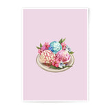 Ice Cream Photographic Prints, Food Art Print, Kitchen Wall Decor, Dessert Art, Floral Arrangement, Whimsical Print, Home Decor - Tawshia