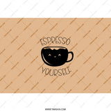 Espresso Yourself Tumbler, Funny Coffee Tumbler, Cute Coffee Lover Gift, Coffee Pun Tumbler, Stainless Steel Travel Mug - Tawshia