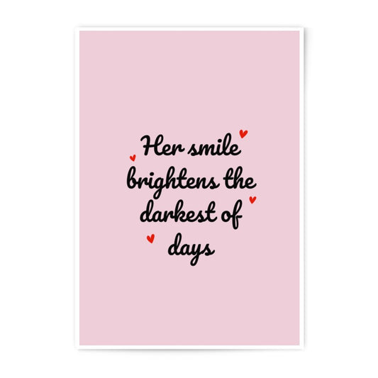 Her Smile Photographic Prints, Inspirational Wall Art, Motivational Quote Decor, Positive Affirmation Gift, Printable Wall Art - Tawshia