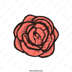 Coral Rose Pillow, Floral Home Decor, Modern Throw Pillow, Flower Accent Pillow, Decorative Cushion, Botanical Design Pillow - Tawshia