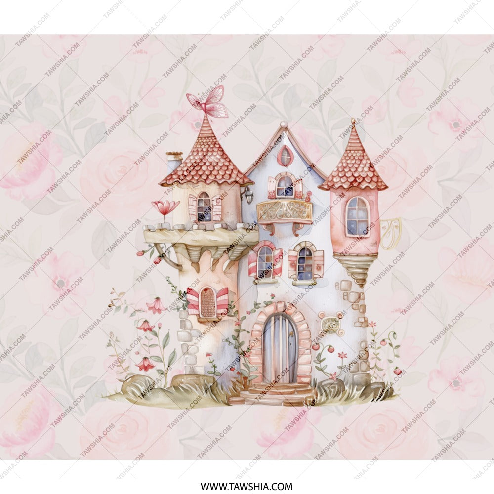 Fantasy Castle Backpack, Princess Tower Back Pack, Fairytale Art School Bag, Magical Kingdom Travel BackPack, Whimsical Design - Tawshia