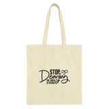 Earth Day Tote Bag, Stop Denying Climate Change Tote, Environmental Tote, Eco Friendly Bag, Activist Tote Bag, Gift For Environmentalist - Tawshia