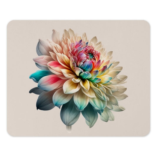 Floral Mouse Pad, Colorful Dahlia Art, Flower Office Decor, Vibrant Desk Accessory, Unique Mousepad, Gift for Her, PC Gaming, Work From Home - Tawshia