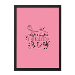 Best Friend Wall Art, Bride Decor, Friendship Quote Print, Pink Wall Decor, Bridesmaid Gift, Friend Gift Idea, Home Decor, Wall Hanging - Tawshia