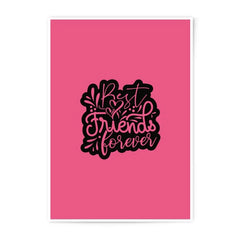 Best Friends Forever Print, Friendship Gift, Photographic Prints, Pink Wall Art, Best Friend Art, Typography Print, Friends Forever - Tawshia