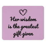 Wisdom Gift Mouse Pad, Inspirational Quote Mousepad, Gift for Her, Motivational Office Decor, Heart Mouse Pad, Empowering Mousepad - Tawshia