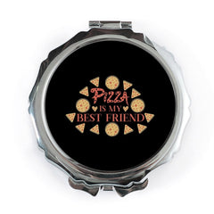 Pizza is My Best Friend Pocket Mirror, Funny Foodie Gift, Pizza Lover, Portable Mirror, Cute Travel Mirror, Makeup Mirror, Pizza Gift - Tawshia
