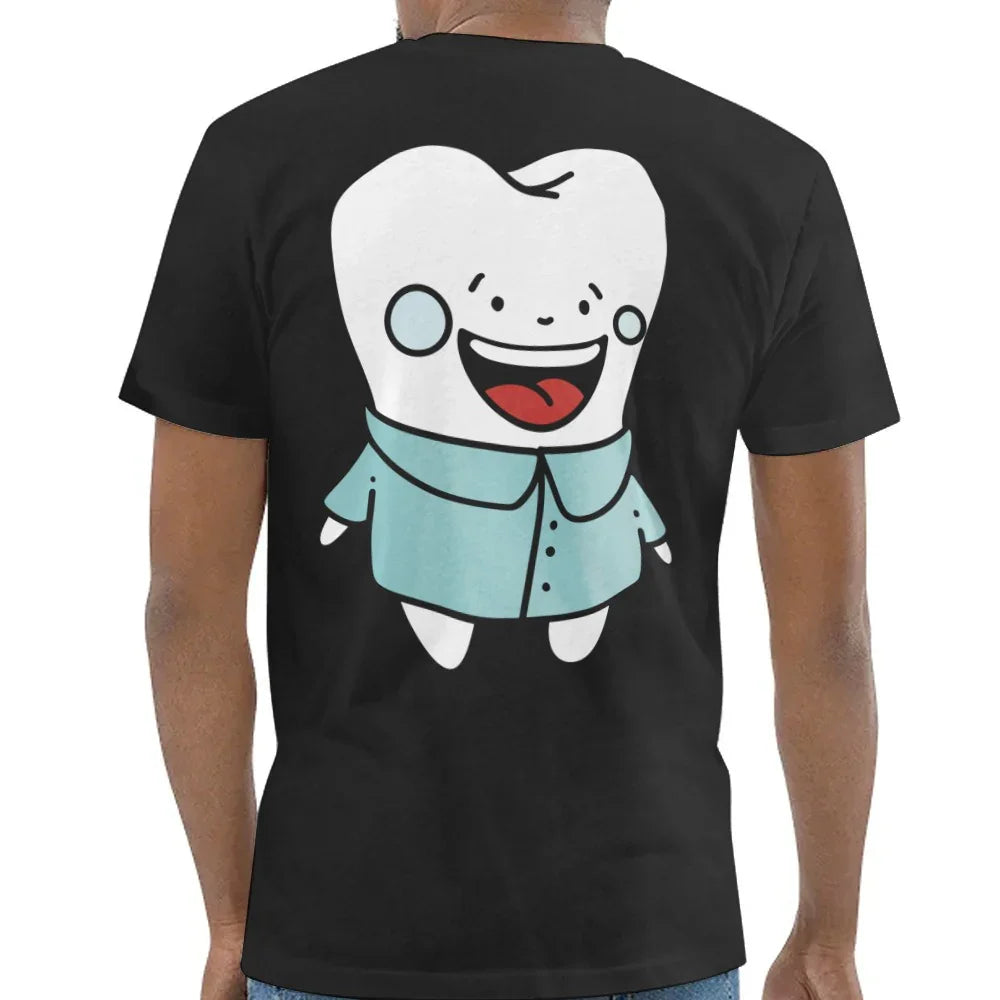 Happy Cartoon Tooth Character Graphic T-Shirt product