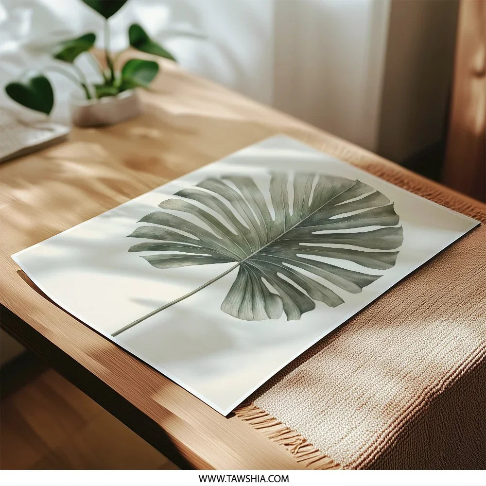 Monstera Leaf Photographic Print, Botanical Wall Art, Tropical Decor, Houseplant Art, Plant Lover Gift, Trending Now - Tawshia