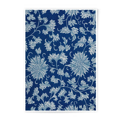 Blue Floral Art, Photographic Print, Flower Wall Art, Botanical Home Decor, Floral Print, Asian Inspired Art, Indigo Decor, Elegant Print - Tawshia