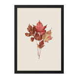 Maple Leaf Wall Art, Botanical Art Print, Autumn Home Decor, Fall Leaves Art, Nature Wall Decor, Modern Art Print, Framed Print - Tawshia