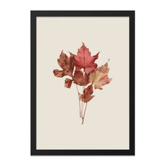 Maple Leaf Wall Art, Botanical Art Print, Autumn Home Decor, Fall Leaves Art, Nature Wall Decor, Modern Art Print, Framed Print - Tawshia