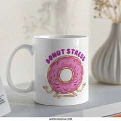 Donut Stress With Fun Illustrated Print Mug product