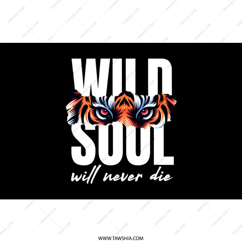 Wild Soul Tiger Eyes Graphic Black T-shirt product type