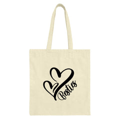 Besties Heart Tote Bag, Friendship Gift, Matching Tote, BFF Gift, Best Friend Birthday, Cute Tote Bag, Gift For Her, Besties Shopping Bag - Tawshia