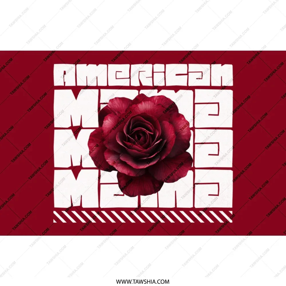 American Mama Bold Graphic Rose Design product