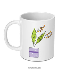 Cute Plant Mug, Floral Mug, Potted Plant Mug, Unique Mug, Coffee Mug, Tea Mug, Gift Mug, Office Mug, Kitchen Decor Mug, Plant Lover Gift - Tawshia