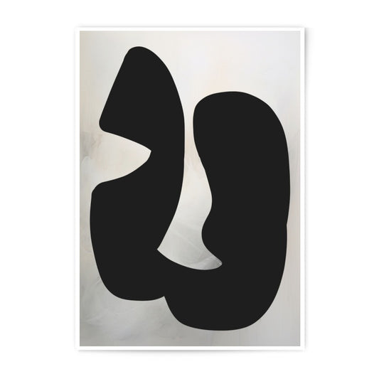 Abstract Art Photographic Print, Modern Wall Decor, Minimalist Art Print, Black and Beige Artwork, Simple Shapes Print, Home Decor - Tawshia