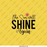 Sunshine Pocket Mirror, Inspirational Quote Mirror, The Sun Will Shine Again Compact Mirror, Self Care Gift, Positive Affirmation Mirror - Tawshia