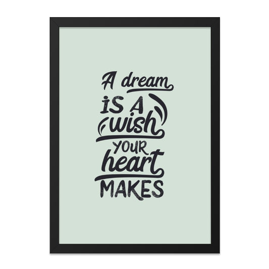 Dream Wish Wall Art, Heart Makes Quote, Inspirational Saying, Typography Art Print, Motivational Poster, Home Decor, Gift Idea - Tawshia