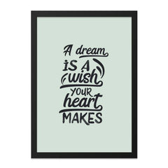Dream Wish Wall Art, Heart Makes Quote, Inspirational Saying, Typography Art Print, Motivational Poster, Home Decor, Gift Idea - Tawshia