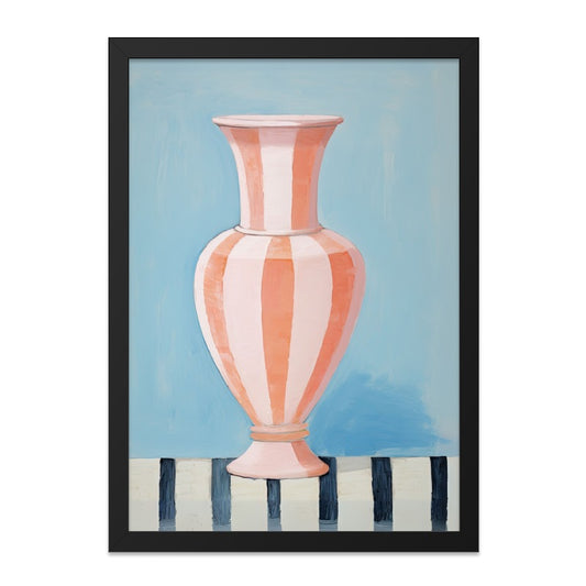 Striped Vase Wall Art, Modern Art Print, Colorful Home Decor, Living Room Art, Stylish Painting, Still Life Artwork, Interior Design - Tawshia