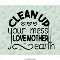 Clean Up Mouse Pad, Love Mother Earth, Eco Friendly Gift, Earth Day Decor, Environmental Advocate, Home Office, Green Living, Gift for Her - Tawshia