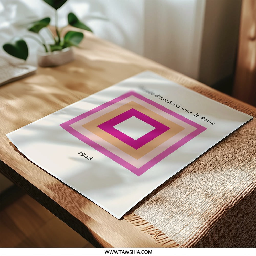 Musee Art Moderne Paris Photographic Print, 1948 Wall Art, Abstract Square Design, Gallery Wall Decor, Modern Art Print, Paris Art - Tawshia