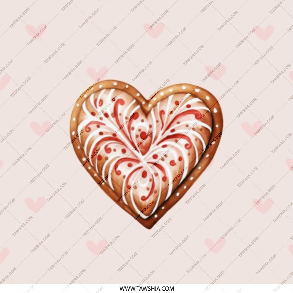 Heart Pocket Mirror, Gingerbread Heart Mirror, Love Mirror, Cute Heart Pocket Mirror, Valentine's Day Gift, Sweet Heart Mirror - Tawshia