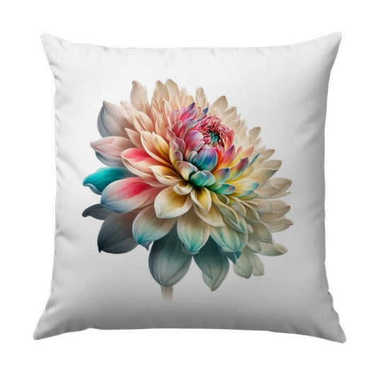 Dahlia Pillow, Floral Decor, Colorful Flower Accent Pillow, Decorative Cushion, Garden Inspired Throw Pillow, Home Decor - Tawshia
