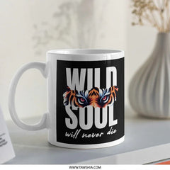 Wild Soul Will Never Die Tiger Print Coffee Mug Product