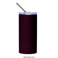 Sleek Black Tumbler With Straw Insulated Drinkware product